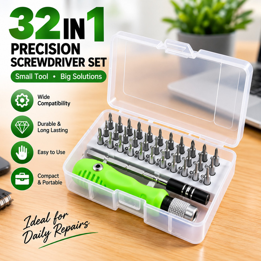 housiva 32 in 1 screw driver kit set for multi purpose repairing uses Standard Screwdriver Set(Pack of 1)