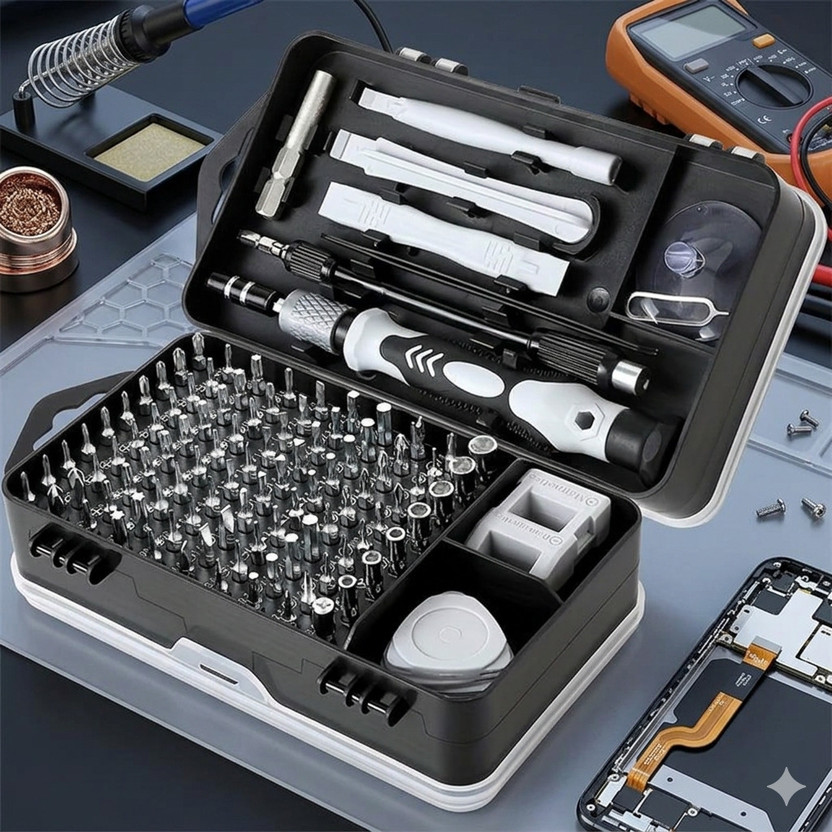 Almighty 115-in-1 Precision Magnetic Screwdriver Set with Storage Case Professional.7 Standard Screwdriver Set(Pack of 1)