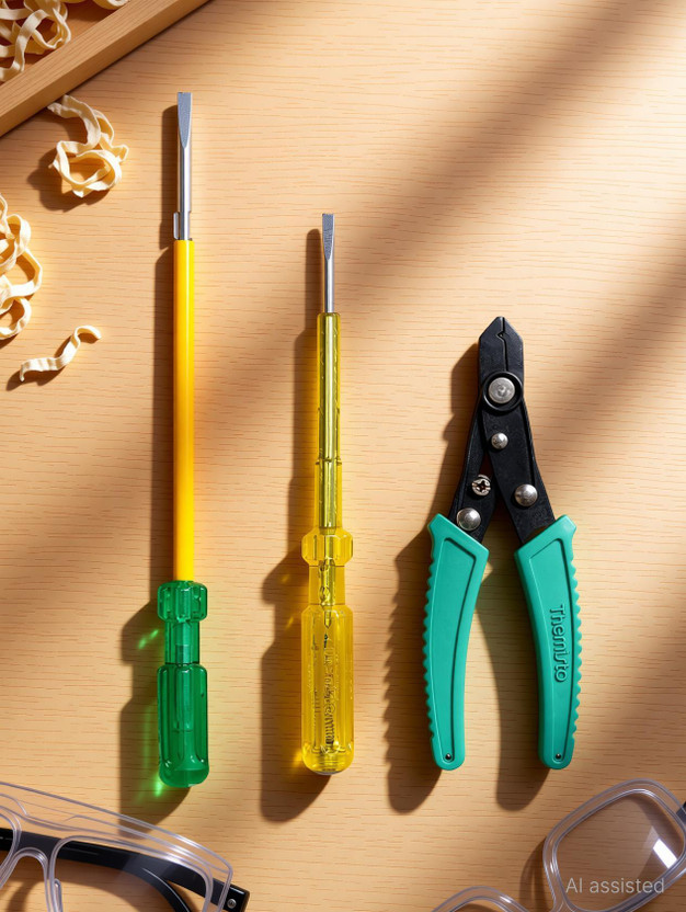 tHemiStO TH-T20 Round Screwdriver with Tester and Wire Stripper Combination Screwdriver(Pack of 3)