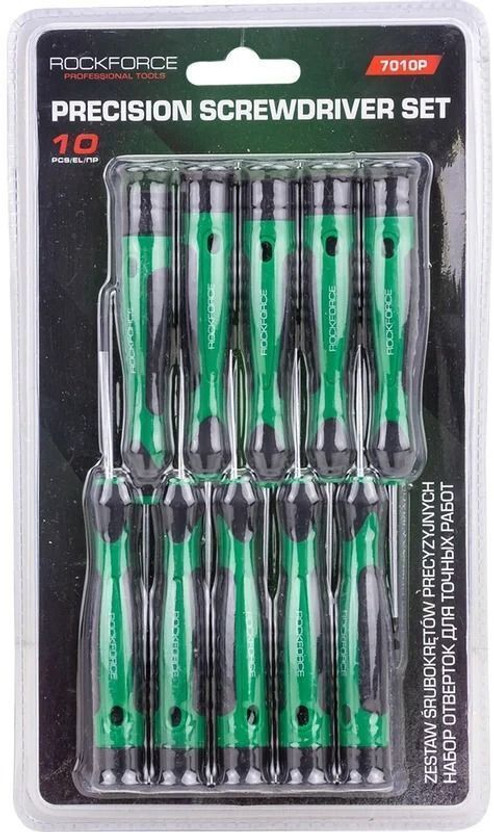 ROCKFORCE 10 Pcs Precision Screwdriver Set Mini Repair Tool Kit for Electronics Combination Screwdriver Set(Pack of 10)