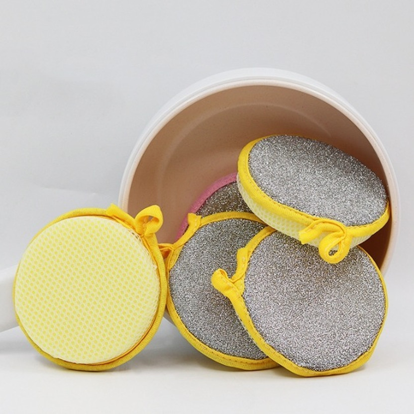 RadheGlobal RadheGlobal Dish Sponges Double Sided Non-Scratch Scrub Cleaning Sponges Pads Dishwashing Scrub Sponge(Regular, Pack of 5) - Flipkart Deal
