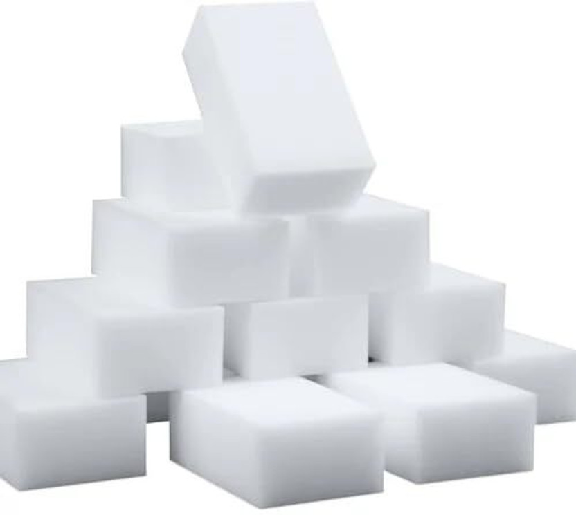 ZAYLO MINI MART Magic Erasers Sponges Cleaning Wall Marks Floor Stian Scrubbers Non Scratch Soft 10 PCS Magic Sponge Eraser Vehicle Interior Cleaner(4 L)