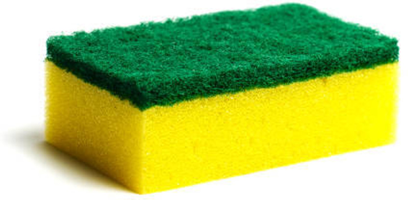 QBIC Pack of 10 Cleaning Sponges for kitchen, dishes, bathroom, carwash / scouring and scrubbing / absorbent side, Abrasive scrubber sponge dish pads / Dish washing Sponge Scrub Sponge(Medium, Pack of 10)