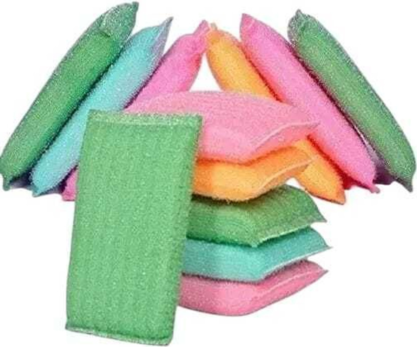 Hardees Best Scrub Sponge, Non-Scratch Scrubber Dishwasher Scrub Sponge Dish Wash Sponge Scrub Pad, Scrub Sponge, Sponge Wipe(Regular, Pack of 12)