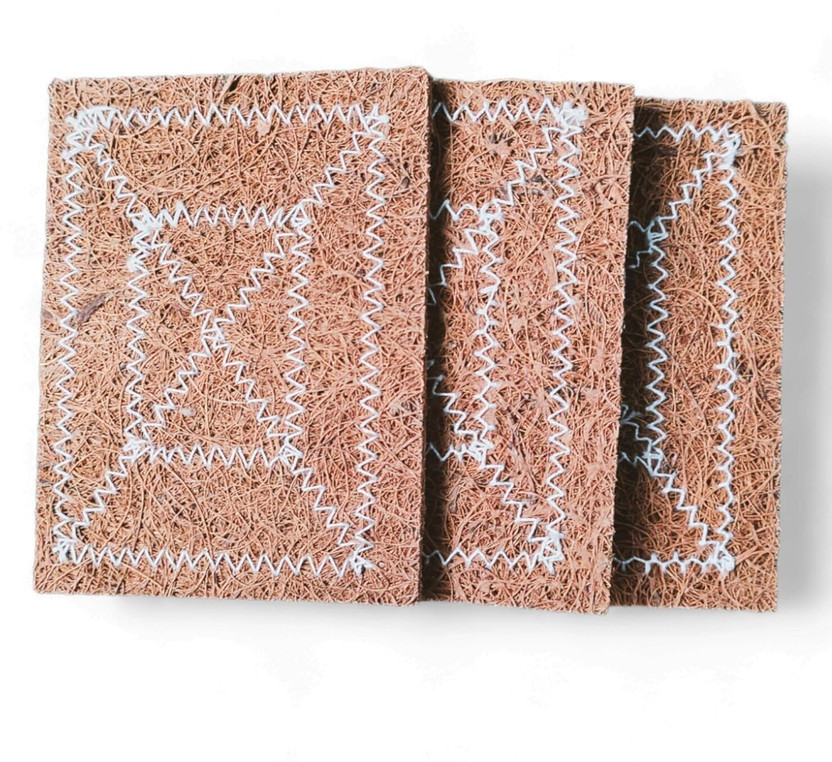 Eco Eco Gree Natural Coconut Coir Dish Wash Scrubber Plastic Free Multi-Purpose Dishwashing Scrub Pad(Medium, Pack of 3) - Flipkart Deal