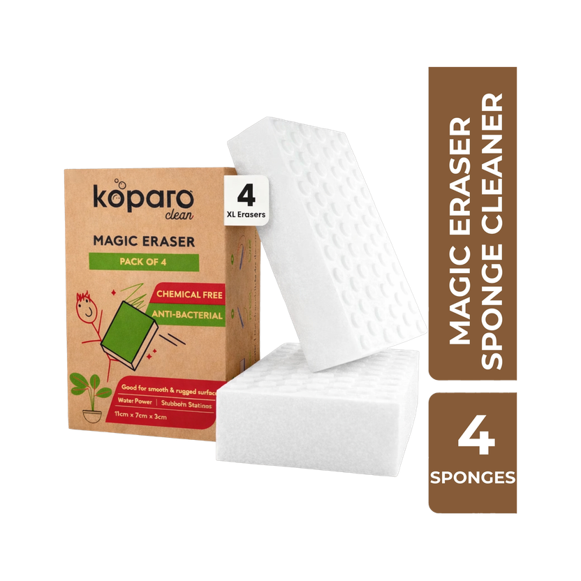 Koparo Koparo Magic Eraser | Multi-Purpose and Durable Cleaning Sponge | Scratch Resistant | Sponge Wipe(Regular, Pack of 4) - Flipkart Deal