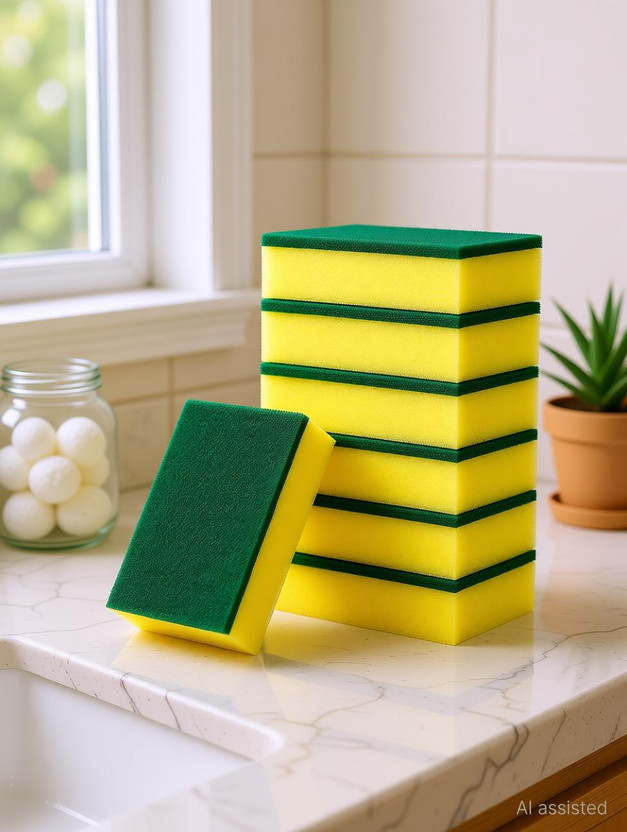 ZTAMA CRAFT Scrubber Scrub Sponge, Scrub Pad(Regular, Pack of 12)