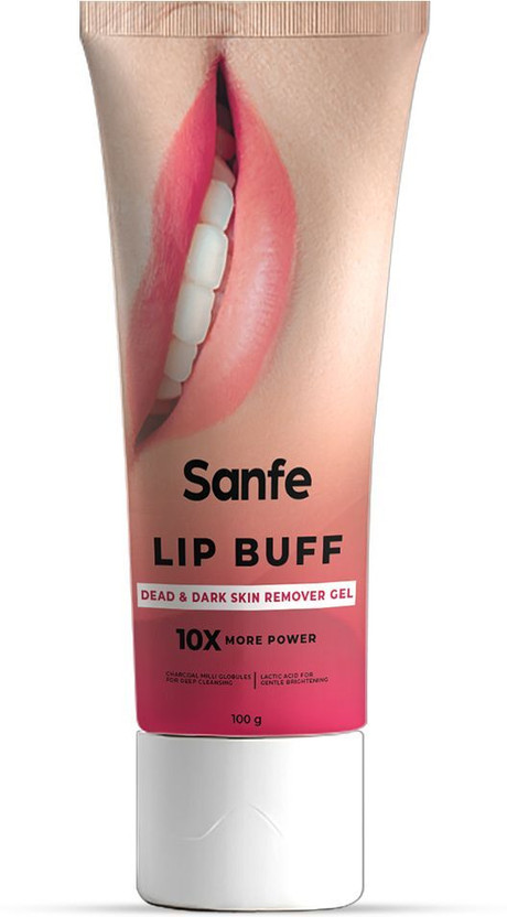 Sanfe Lip Buff Dead & Dark Skin Remover Gel, Soft Pink & Smooth Lips for Men & Women, Scrub(100 g)
