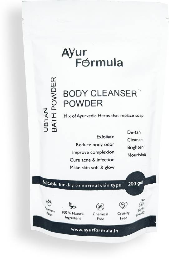 AYUR FORMULA Ubtan Body Cleanser Bath Powder For dry to normal skin