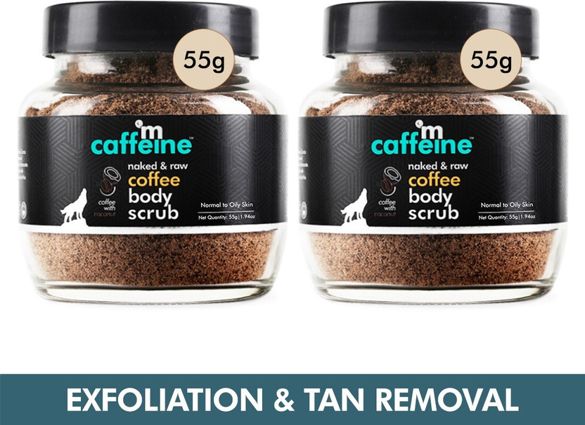 mCaffeine Coffee Body Scrub for Tan Removal, Exfoliation & Soft Glowing Skin, Pack of 2 Scrub(110 g)