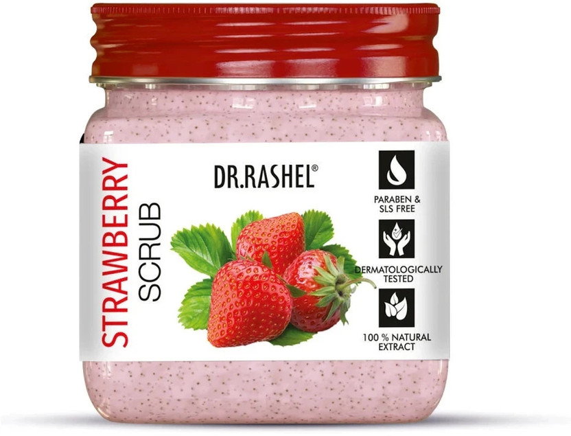 DR.RASHEL Strawberry Scrub For Face & Body with Strawberry Extracts | Hydration Care Scrub(380 ml)