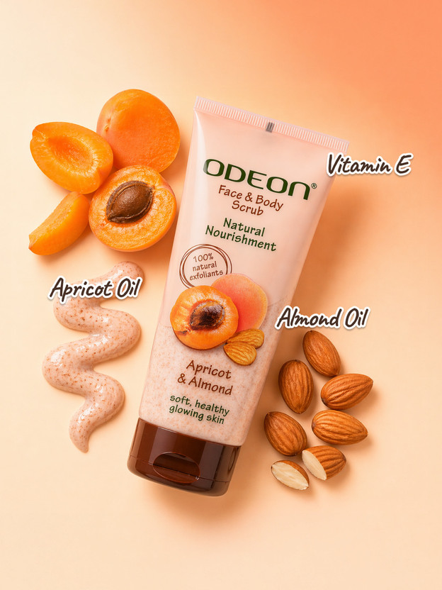 ODEON ODEON Apricot & Almond Face and Body Scrub, 100ML Tube | Natural Nourishment Scrub(100 ml) - Flipkart Deal