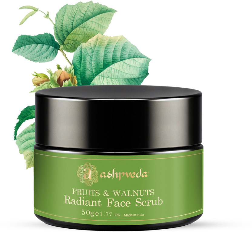 ashpveda Ayurvedic Fruit Walnut Face Scrub Exfoliates Dead Skin, Tan Removal Facial  Scrub(50 g)