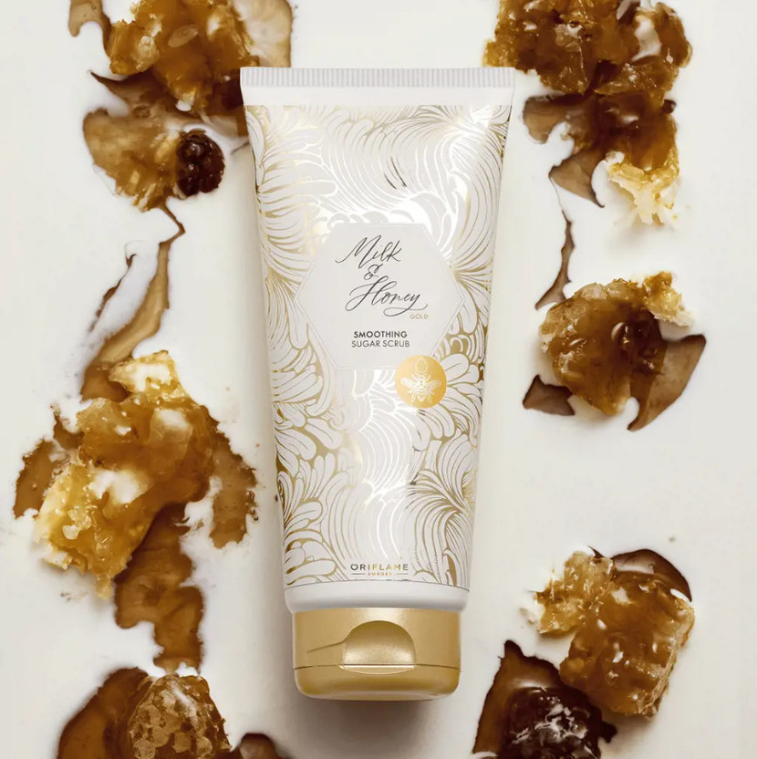 Oriflame Milk & Honey Gold Smoothing Sugar Scrub (New) Scrub(200 ml)