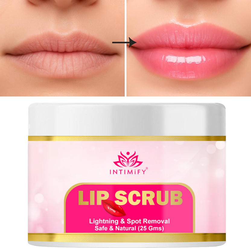 INTIMIFY Lip Scrub For Dark Lips, Smoker's Lines & Reduces Pigmentation Scrub(25 g)
