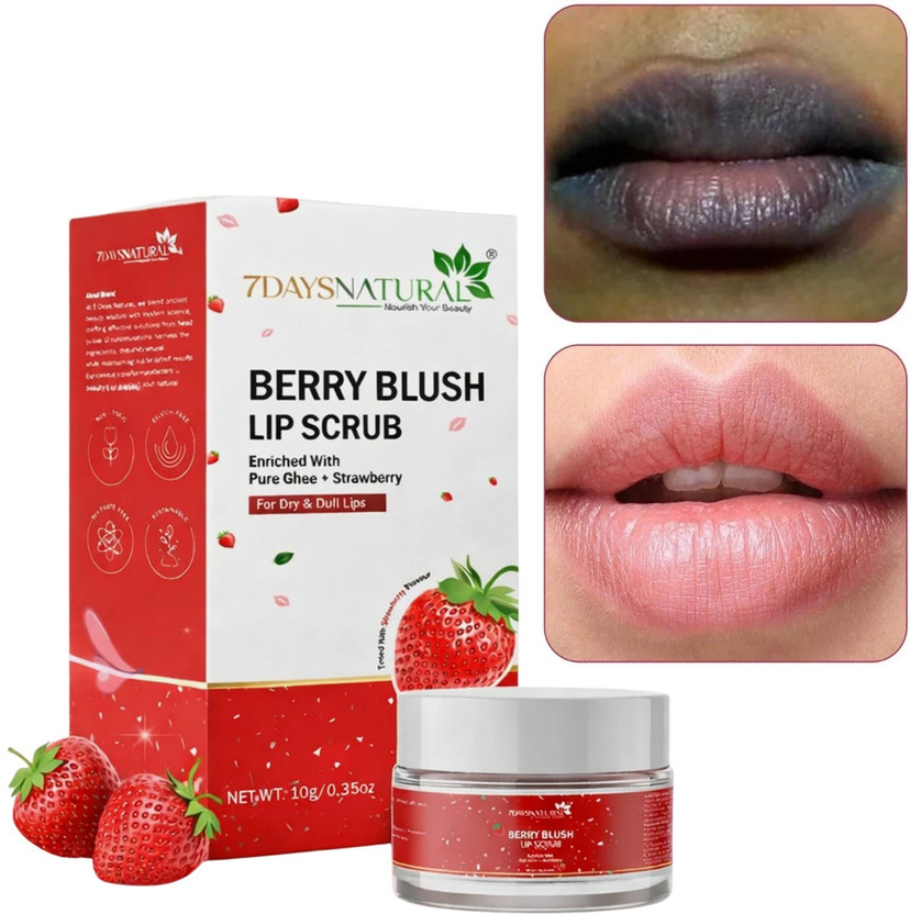 7days natural Lip Balm Scrub For Lightening & Brightening Dark Lips  Scrub(10 g)