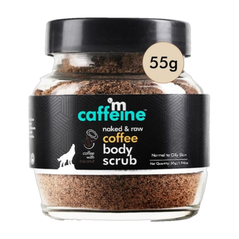 mCaffeine Coffee Body for Tan Removal & Exfoliation, Get Glowing Soft Skin Men Women Scrub(55 g)