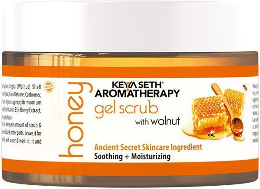 KEYA SETH AROMATHERAPY Honey Gel Scrub, with Walnut Shell, Honey Conditioner, for Face & Body Scrub(160 g)