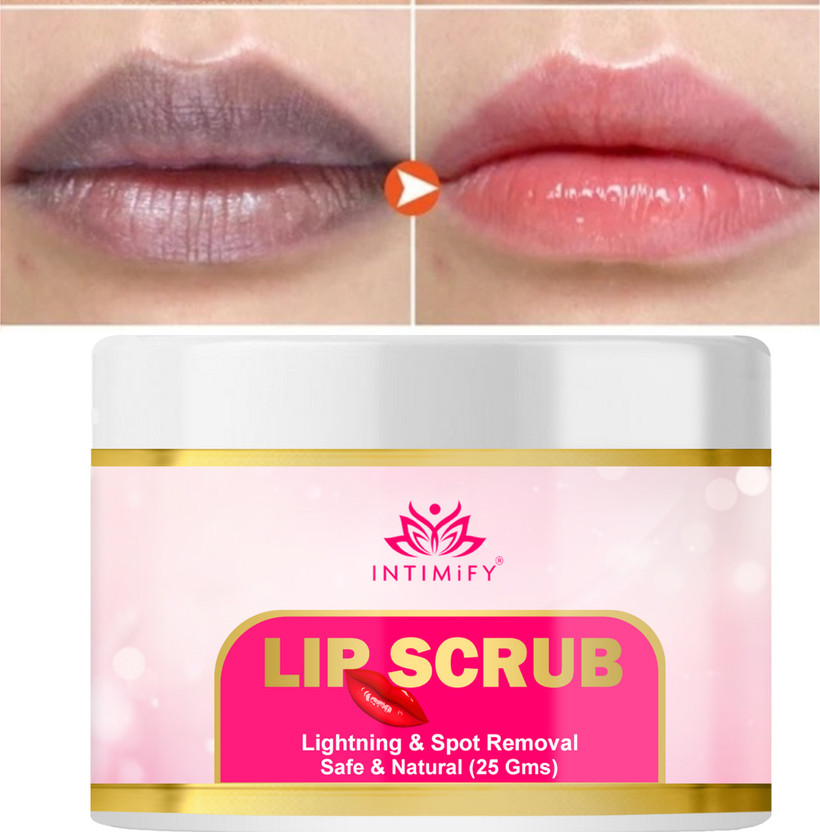 INTIMIFY Lip Scrub for Dark, Pigmented, Chapped & Dry Lips, Men & Women Scrub(25 g)