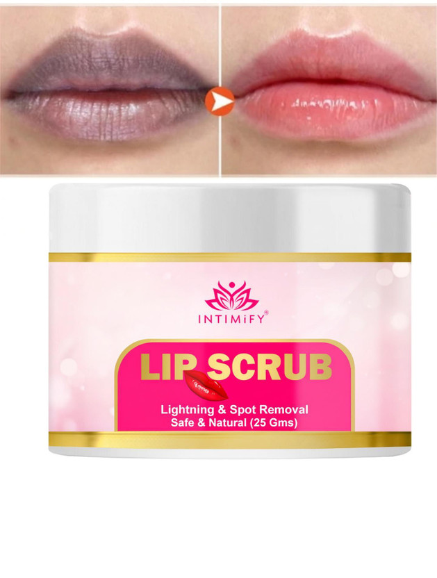 INTIMIFY Lip Scrub for Dark, Pigmented, Chapped & Dry Lips, Men & Women Scrub(25 g)