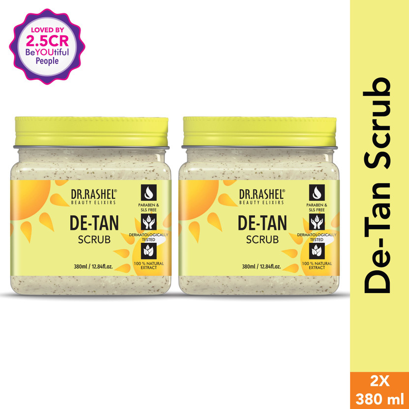 DR.RASHEL DE-TAN FACE & BODY SCRUB FOR EXFOLIATION, TAN & BLACKHEAD REMOVER, ACNE, GLOW Scrub(760 ml)