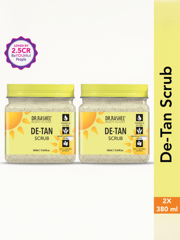 DR.RASHEL DE-TAN FACE & BODY SCRUB FOR EXFOLIATION, TAN & BLACKHEAD REMOVER, ACNE, GLOW Scrub(760 ml)