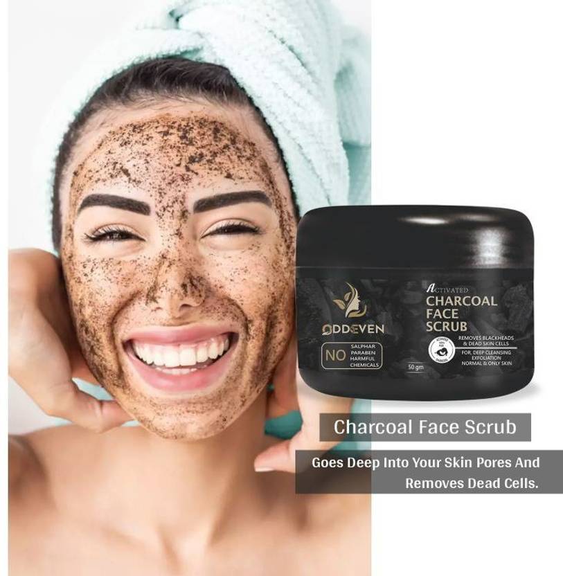 ODDEVEN Activated Bamboo Charcoal Face Scrub 100 Natural