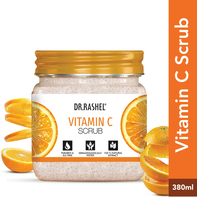 DR.RASHEL Vitamin C Scrub For Face & Body with Vitamin C Extracts | Radiance & Skin Care Scrub(380 ml)