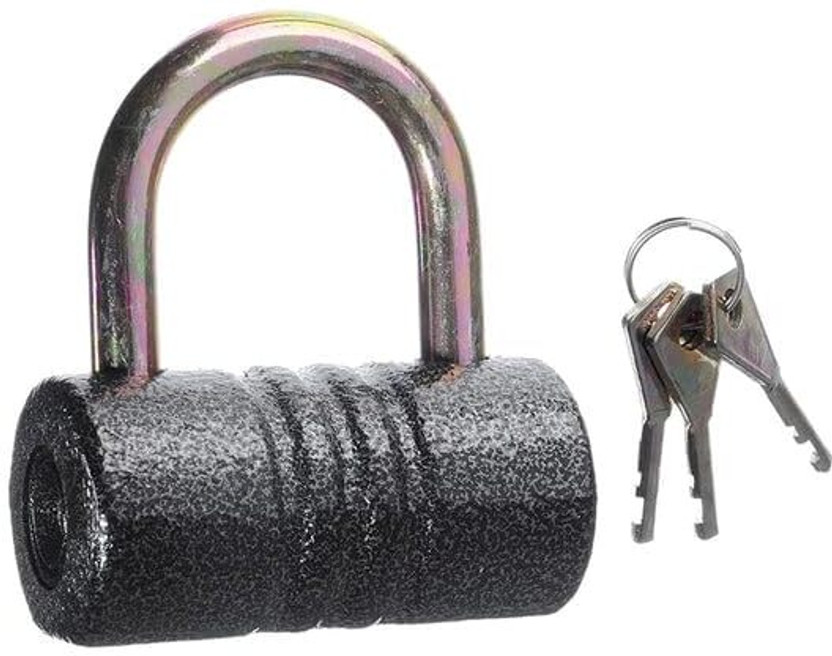 Drumstone Heavy Duty 82mm Solid Iron Pad Lock for Door, Gate Door, Gate & Locker Security(Multicolor)