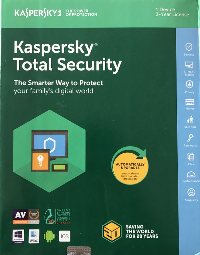 Kaspersky Total Security 1 User 3 Years(CD/DVD)