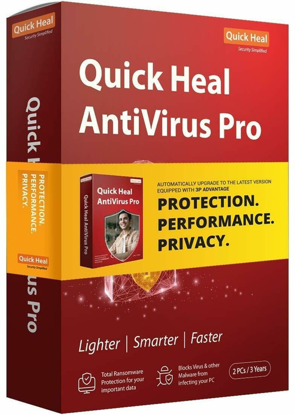 QUICK HEAL Anti-virus 2 User 3 Years(Voucher)