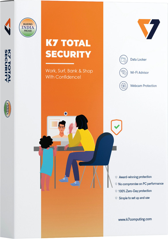 K7 Total Security 1 User 1 Year(CD/DVD)