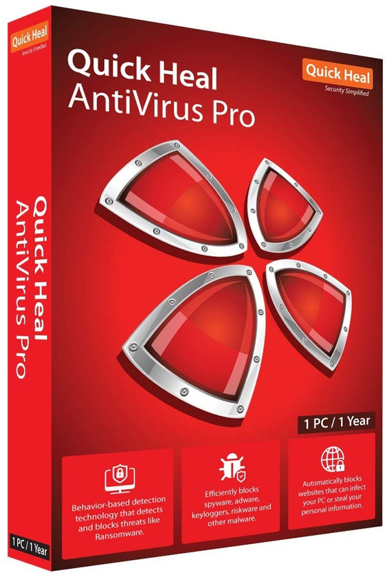 QUICK QUICK HEAL Anti-virus 1 User 1 Year(Voucher) - Flipkart Deal