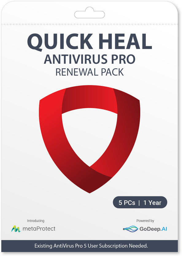 QUICK HEAL Anti-virus 2 User 1 Year (Renewal)(CD/DVD)