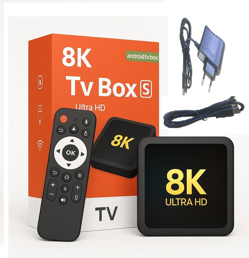 octanium 8K Android Voice Remote, TV Box-S, Ultra HD Player ,Streaming Device Media Streaming Device(Black)