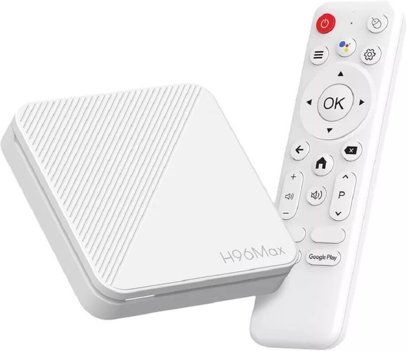 X88 Pro H96 Max 4K Android TV Box | 8K Streaming | Quad-Core Power | Remote Included Media Streaming Device(White)