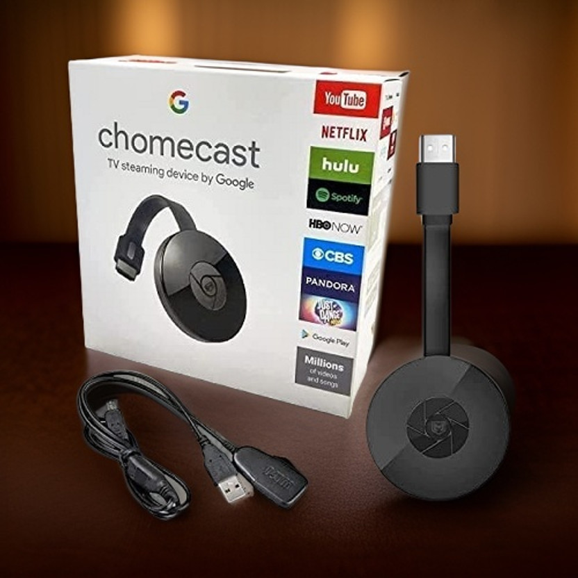 FRONY C64_Chromecast Wireless Media Streaming: Chrome Cast HDMI Dongle Media Streaming Device(Black)