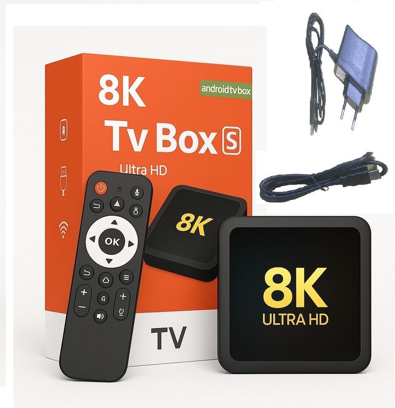 octanium 8K Android with Voice Remote, TV Box-S, Ultra HD Player ,Streaming Device Media Streaming Device(Black)