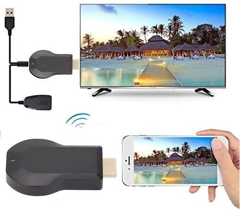 WristHive Anykast Wireless WiFi HDMI Display TV Dongle Receiver ghj6 Media Streaming Device(Black)