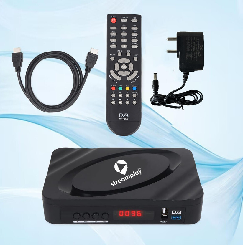 STREAM PLAY HD FREE TO AIR SET TOP BOX DIRECT TO HOME DIGITAL SATELLITE RECEIVER Media Streaming Device(Black)
