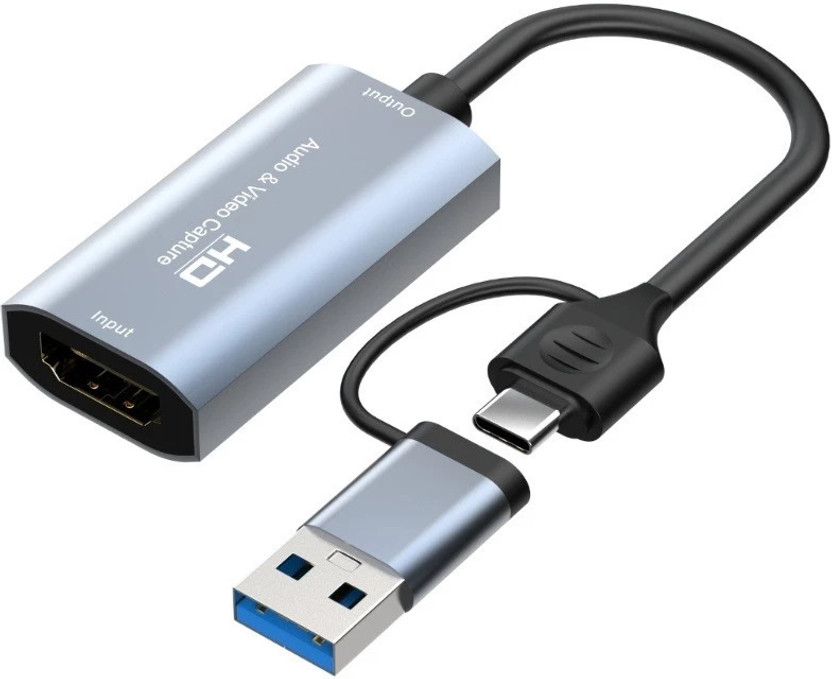 ULTRABYTES 4K 1080P Video Capture HDTV to type c USB 3.1 Video Capture Card Media Streaming Device(Grey)