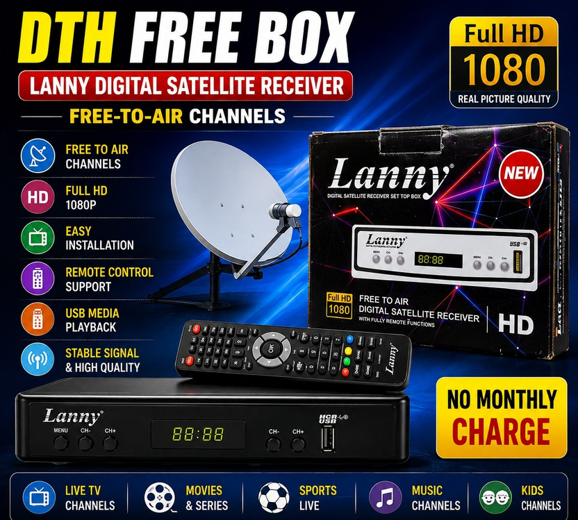 Lanny HD BOX Media Streaming Device(Black)