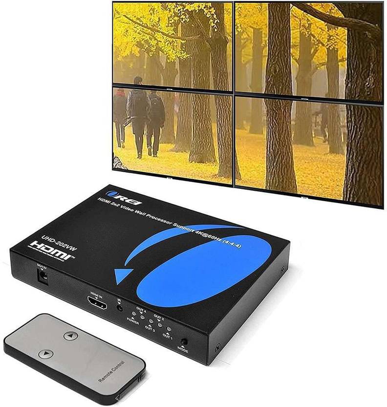 OREI 4K 2x2 Video Wall Controller Seamless HDMI Processor Upto