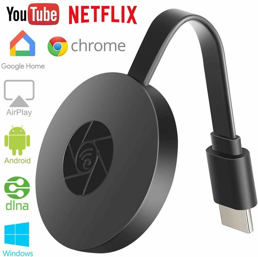 SYARA PQV_146L Chrome cast WiFi HDMI Dongle & Wireless Display for TV Media Streaming Device(Black)