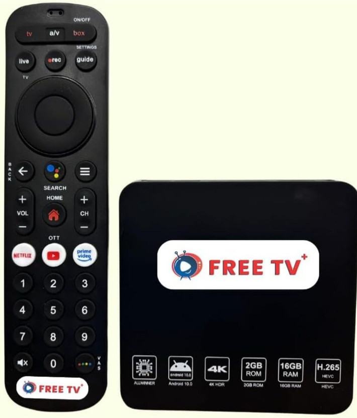 Free Tv Ott Box Free tv Media Streaming Device(Black)