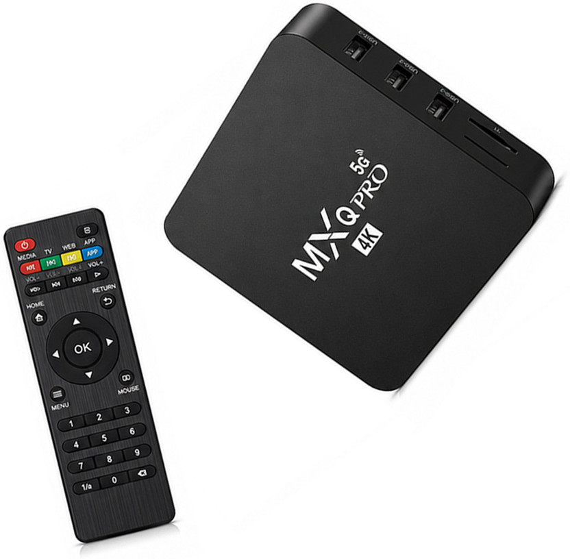 PTCMart Enjoy 2GB RAM 16GB Storage 4K Wi-Fi Android 11.1 MXQ Pro Smart TV Box Media Streaming Device(Black)
