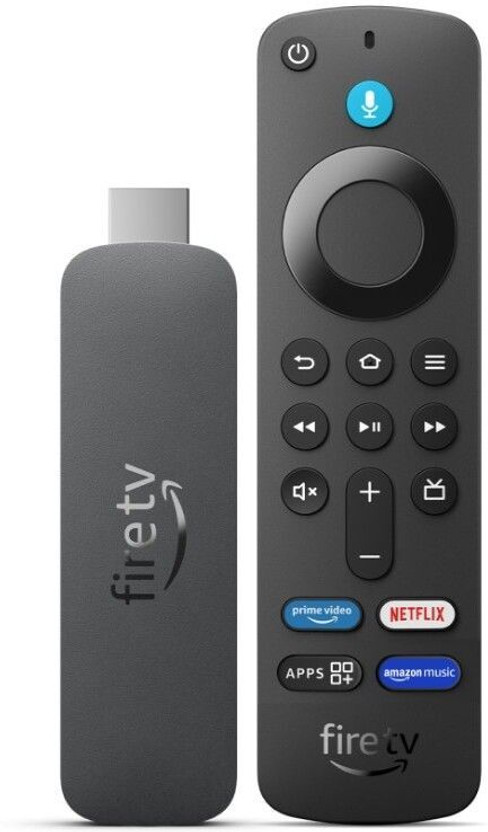 Firetv New model stick streaming in 4K Alexa voice search, lacs of movies & TV episodes Media Streaming Device(Black)