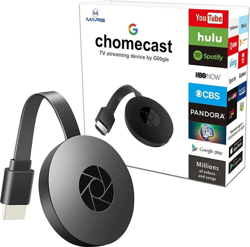 VELOGK ChromeCast Portable Wireless Wi-Fi Display Dongle TV Stick Media Streaming Device(Black)