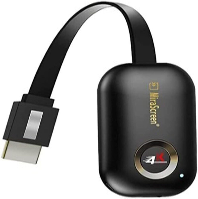 microware Mira-Screen G9 Plus 4K 2.4G WiFi Wireless Display Dongle for Windows,Android,iOS Media Streaming Device(Black)