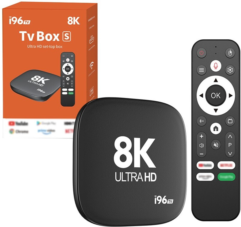 GADGETSWEAR Android 1080P Ultra HD TV Box, Smart Streaming Device with Voice Remote, WiFi Media Streaming Device(Black)